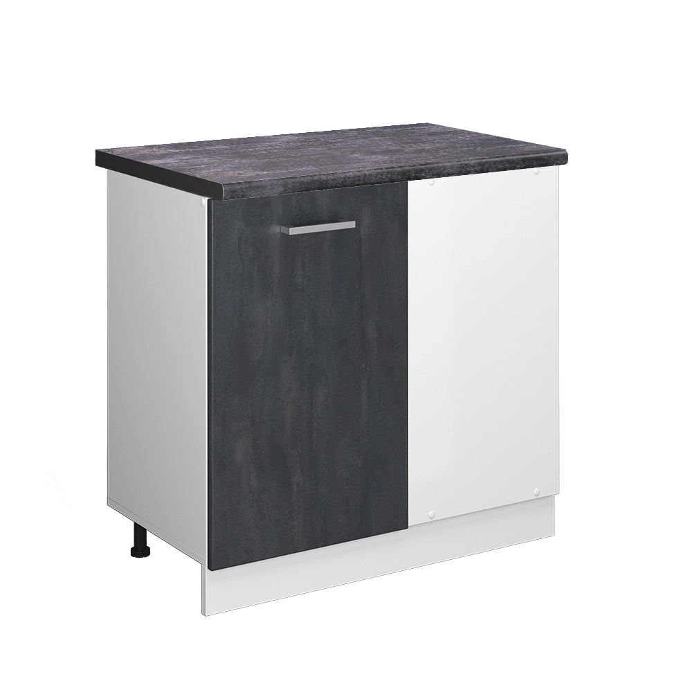 Vicco Mobile ad angolo cucina Calcestruzzo nero 86 cm PL Antracite