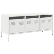 Mobile TV | Armadietto TV | Mobile Porta TV Bianco 101,5x39x43,5 cm in Acciaio Laminato a Freddo