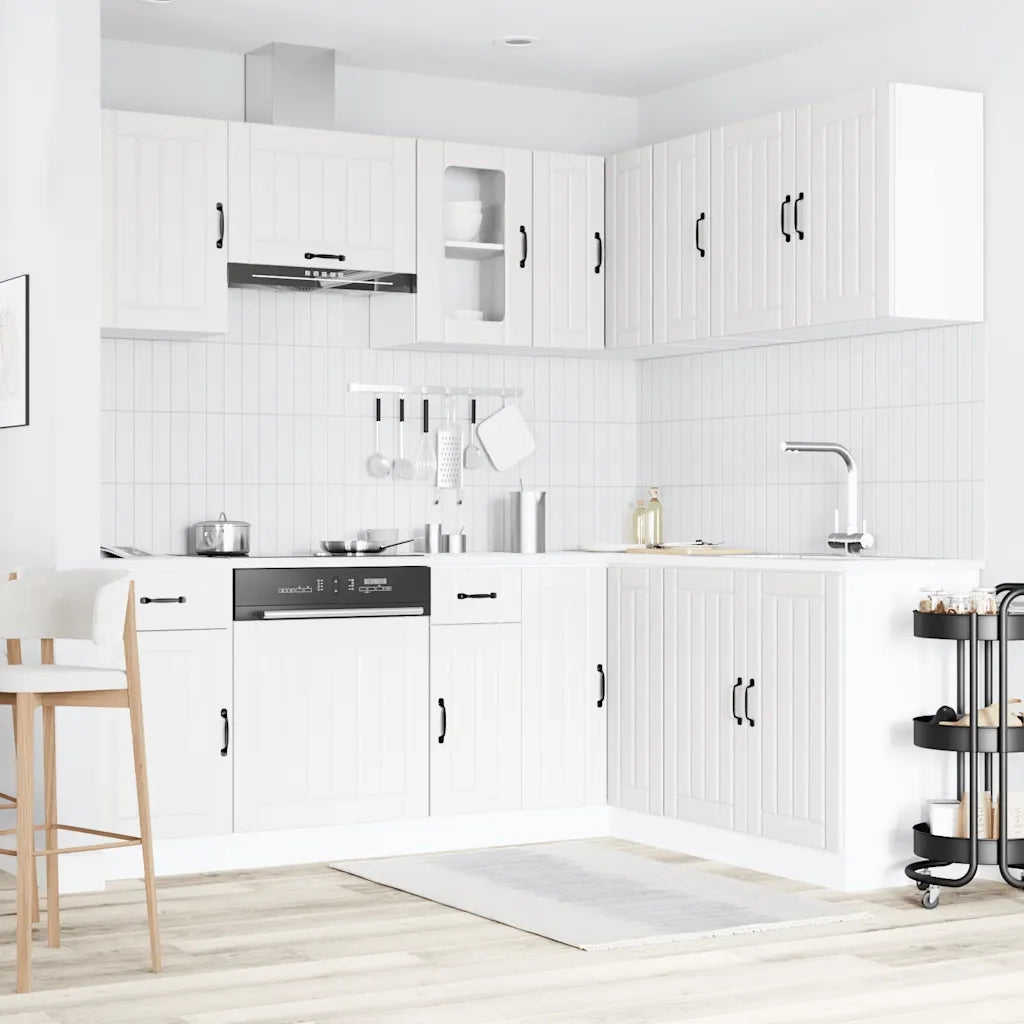 vidaXL Set Mobili da Cucina 11 pz Lucca Bianchi Legno Multistrato