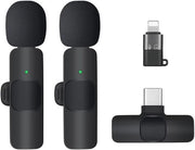Microfono a filo - Microfono lavalliera - Adattatore USB-C e smartphone - Microfono a spiga - Funzione plug & play
