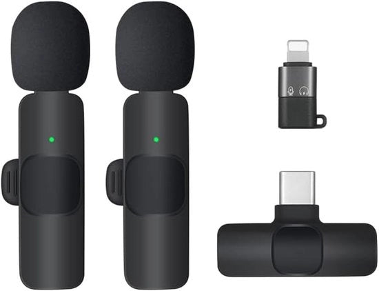 Microfono a filo - Microfono lavalliera - Adattatore USB-C e smartphone - Microfono a spiga - Funzione plug & play