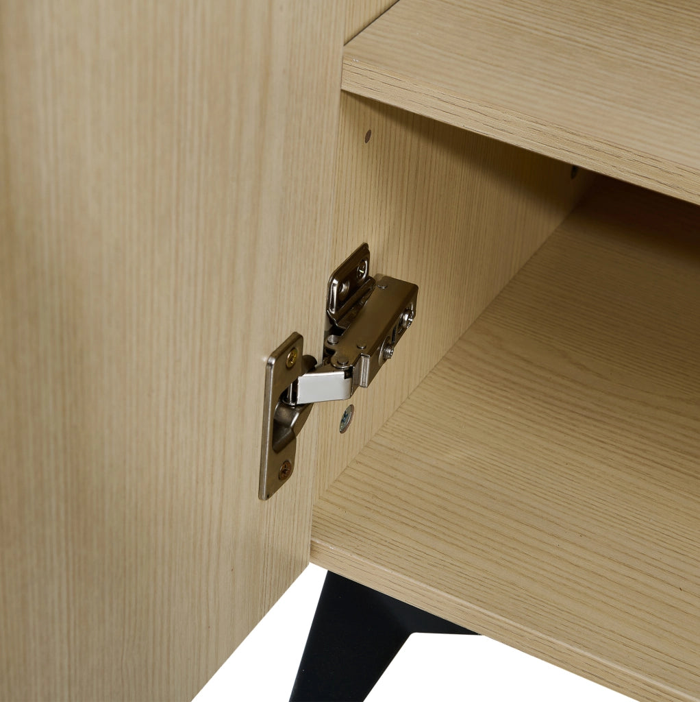 Set guardaroba con panca e credenza in MDF naturale