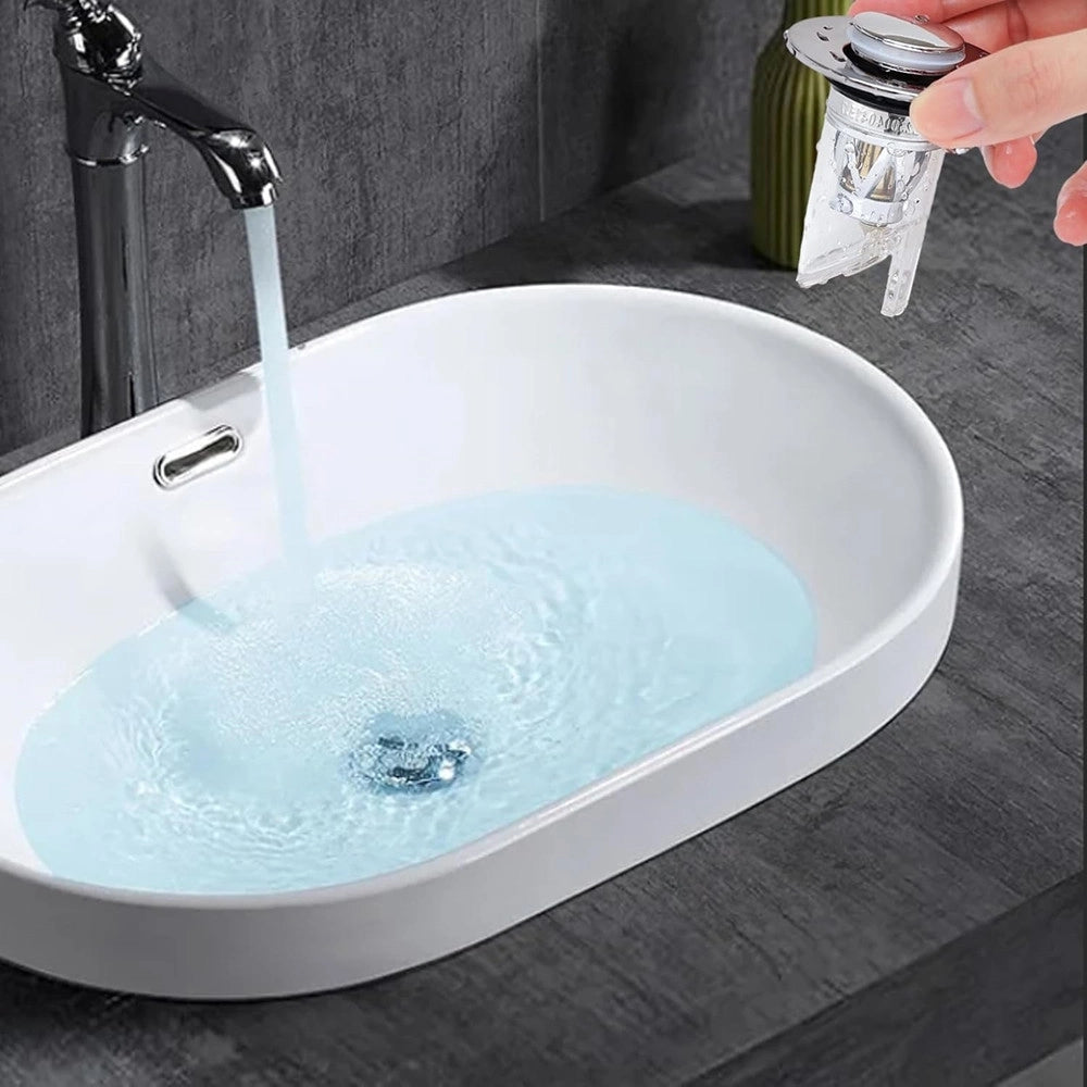 Trade Shop - Tappo Lavandino Universale Pop Up Cucina Bagno Filtro Anti-intasamento Di Scarico 87340 -