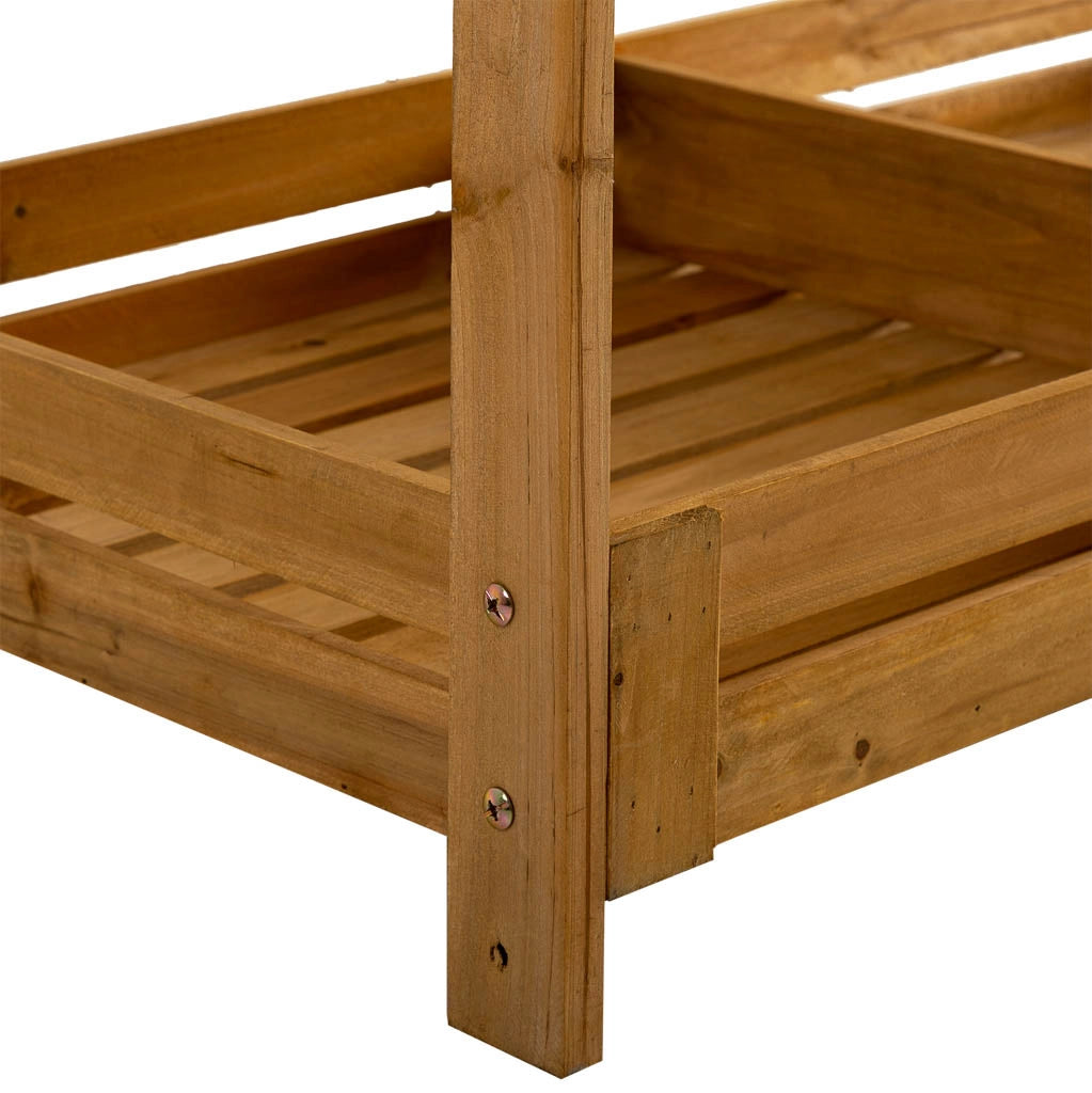 Mensola espositiva in legno marrone 95x51x165h cm