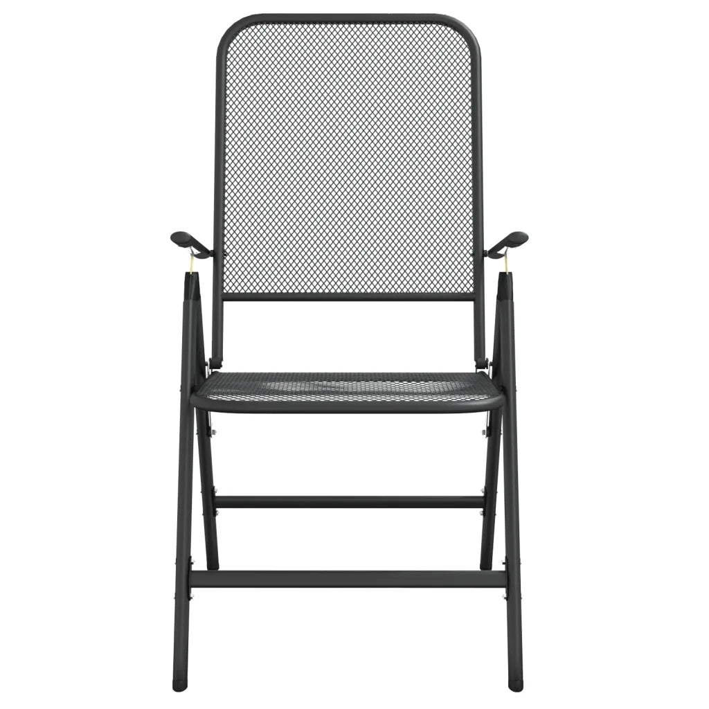 Set da Pranzo da Giardino 7pz | Set Salotto da Giardino Antracite in Rete Metallica