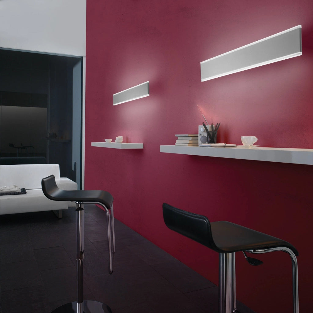 Riga Lampada da Parete e Soffitto a LED 19W 3000K IP54 in Alluminio Bianco Opaco, Design Moderno e Versatile per Illuminazione Interna ed Esterna