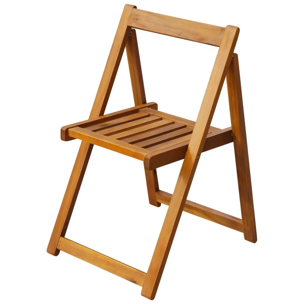 Set da Pranzo da Giardino 5 pz Pieghevole in Massello di Acacia 45594