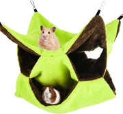 Mattezza tre strati per gabbie, accessori per gabbie per piccoli animali, 11,8x11,8 pollici, copertura per gabbia appesa per piccoli animali, adatta per cavi, coniglietti, gattini, scoiattoli, chinchilla, ratti, pappagalli