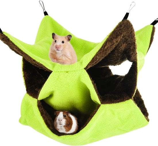 Mattezza tre strati per gabbie, accessori per gabbie per piccoli animali, 11,8x11,8 pollici, copertura per gabbia appesa per piccoli animali, adatta per cavi, coniglietti, gattini, scoiattoli, chinchilla, ratti, pappagalli