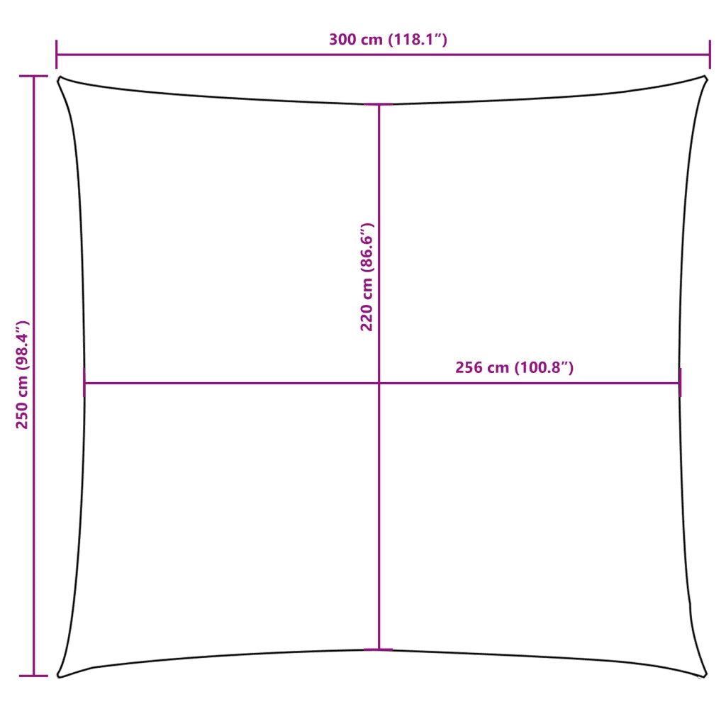 Parasole a Vela Oxford Rettangolare 2,5x3 m Antracite 135095