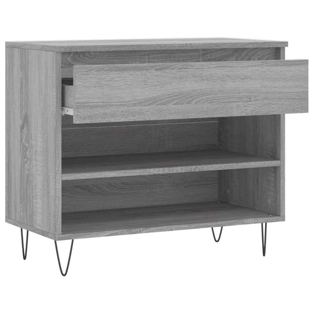 Scarpiera mobile contenitore per scarpe mobile per ingresso/corridoio/soggiorno design Sonoma 70 x 36 x 60 cm legno ingegnerizzato grigio 02_0022092