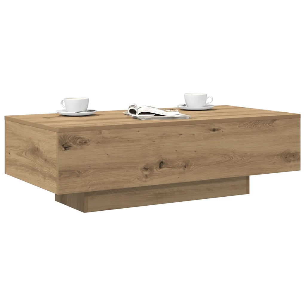 Tavolino Salotto-Tavolino da soggiorno-Tavolo Rovere Artigianale 100x49,5x31cm Multistrato