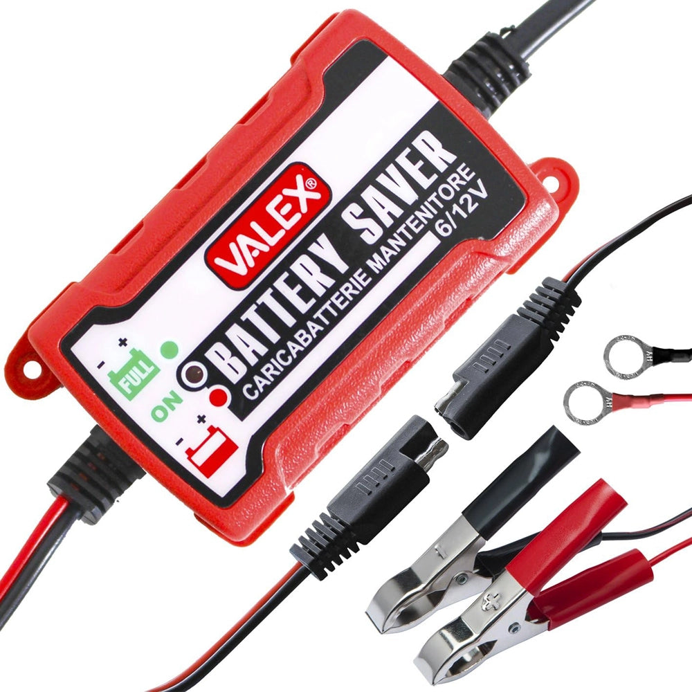 CARICABATTERIA E MANTENITORE DI CARICA BATTERY SAVER BATTERIA LITIO VALEX