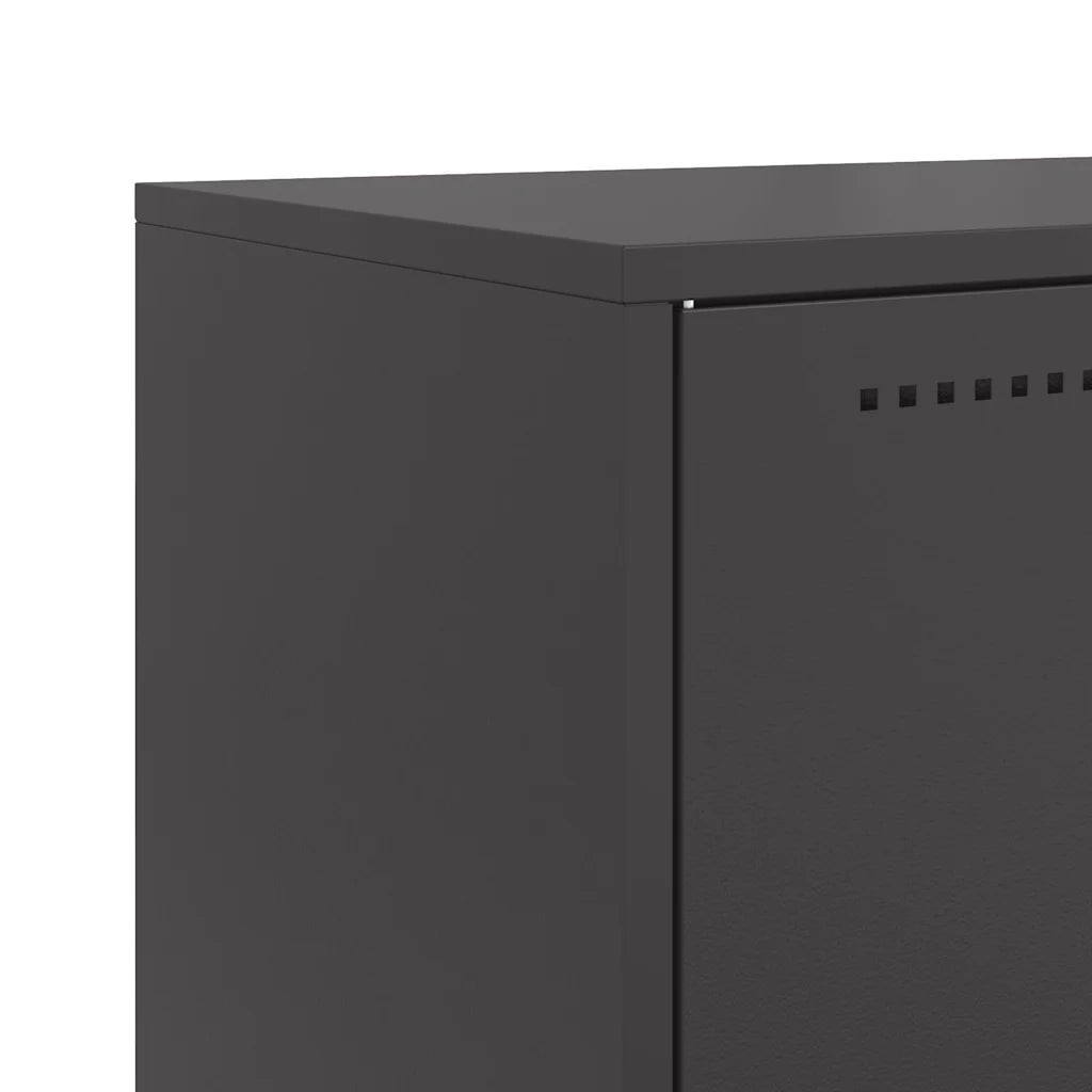 Credenza | Madia | Buffet da pranzo | Armadio da pranzo Nera 68,5x38,5x107 cm in Acciaio