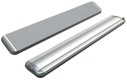 Stufa Elettrica ad Infrarossi 211x20,1x5,8 cm da Soffitto 3200W in Alluminio Dimmerabile Moel Hot-Top Silver