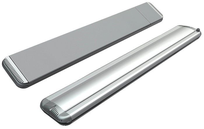 Stufa Elettrica ad Infrarossi 211x20,1x5,8 cm da Soffitto 3200W in Alluminio Dimmerabile Moel Hot-Top Silver
