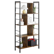 Libreria scaffale 5 ripiani divisorio stoccaggio legno metallo ¨C Xylo ¨C 74x30x157,5 cm marrone nero