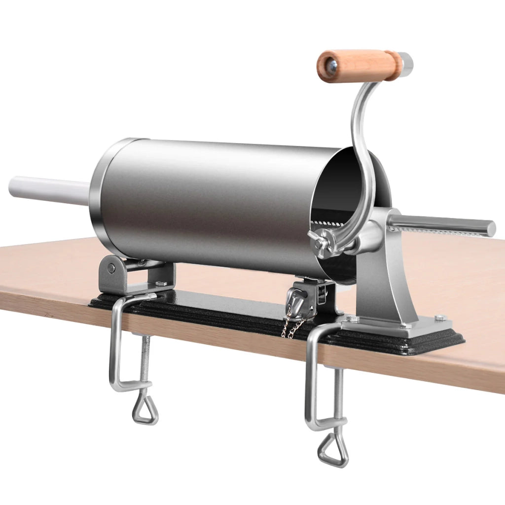 Insaccatrice per salsicce capacità 4 kg 4 tubi per salsicce artigianali design ergonomico acciaio inox argento 20_0021174