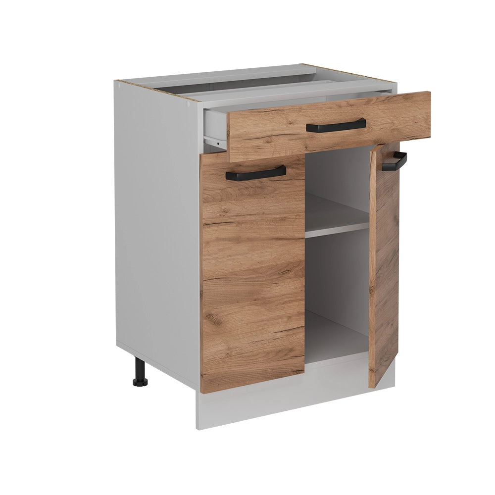 Vicco Mobiletto base per cucina Quercia dorata 60 cm senza piano di lavoro
