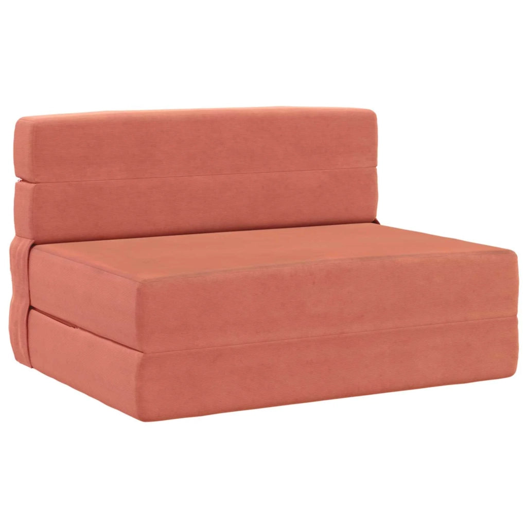 Divano letto | Sof¨¤ letto | Letto singolo Pieghevole Rosso Arancio 100 x 80 x 60 cm Tessuto