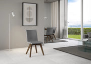 Sedia Trudy gambe noce cuscino grigio 11