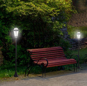 Set di 2 lanterne solari LED da giardino IP44 nere
