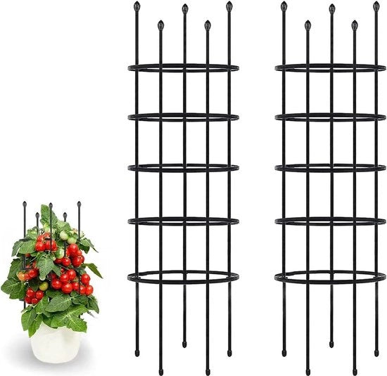 Sostegno per piante rampicanti per giardino - Supporto libero da combinare per pomodori e frutta - 2 pezzi - Altezza 160 cm spirale per pomodori