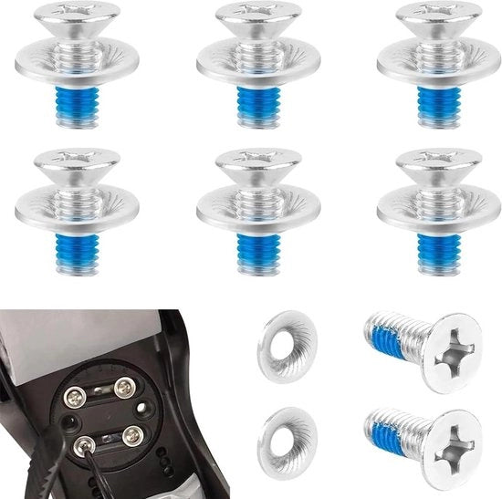 Set di fissaggio snowboard 16 pezzi - viti in acciaio inossidabile M6 x 17 mm - con anelli di chiusura - viti di montaggio - accessori - viti di fissaggio - fisse - sport - snowboard - parti di ricambio.
