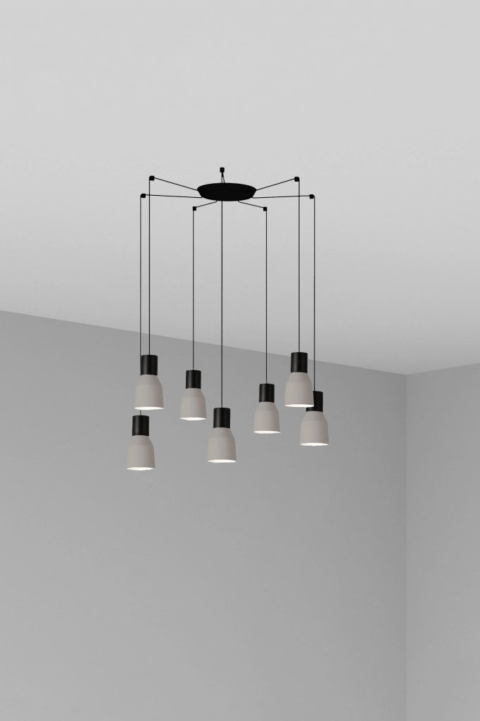 KOMBO 120 7L Lampada sospensione grigio