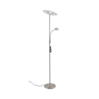 Piantana Moderna Agiled Metallo Nichel Satinato Led Integrato 28W 3000K Ip20