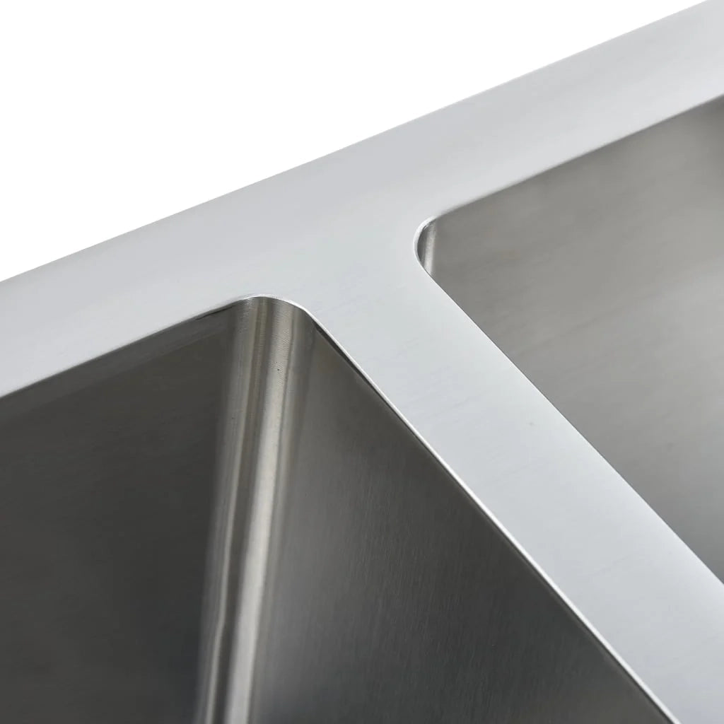 Lavello da cucina fatto a mano con filtro 111,5 x 44 cm acciaio inox 02_0002366