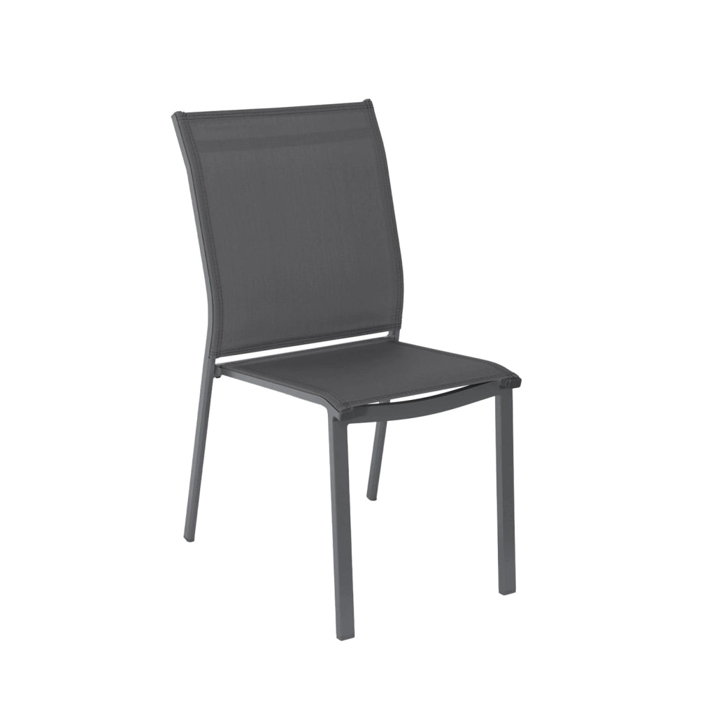 Set tavolo da giardino allungabile in alluminio con 6 sedie, antracite
