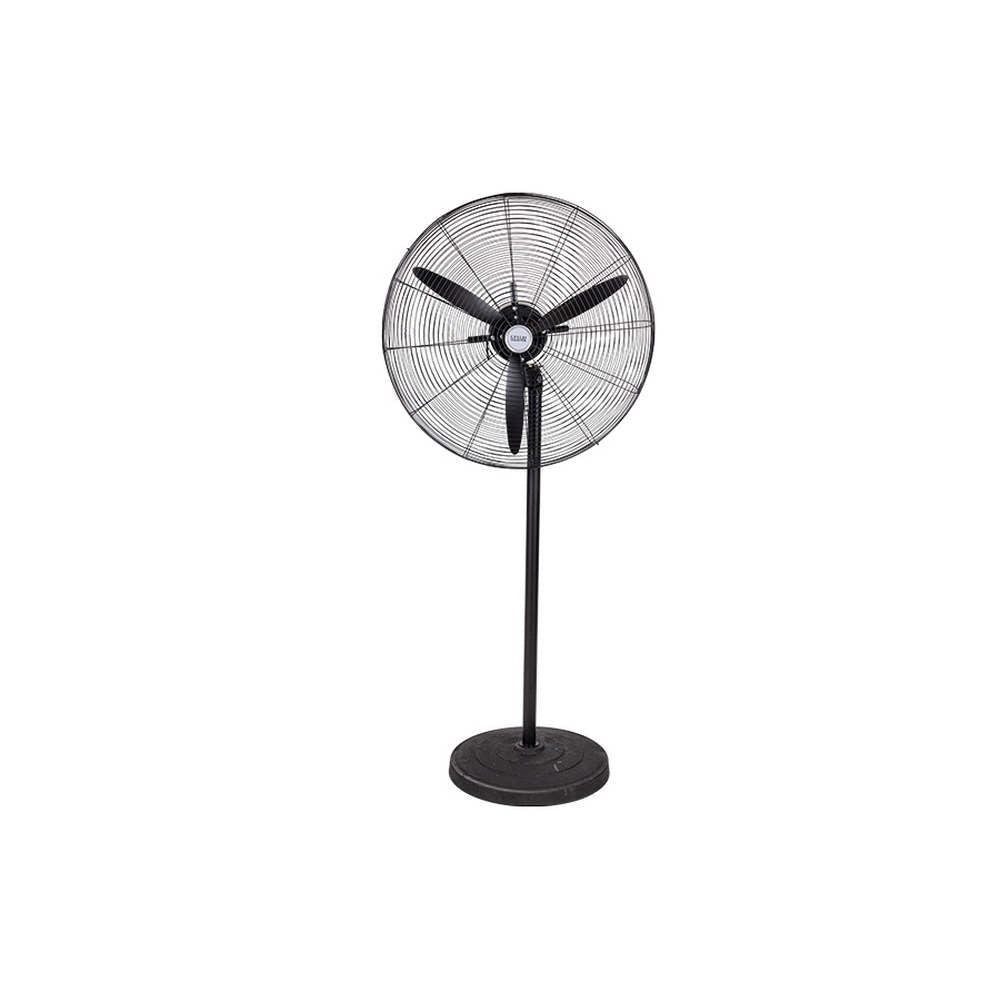 Ventilatore a Piantana 150 W in Acciaio Nero a Base Tonda Partenope