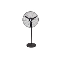Ventilatore a Piantana 150 W in Acciaio Nero a Base Tonda Partenope