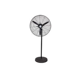Ventilatore a Piantana 150 W in Acciaio Nero a Base Tonda Partenope