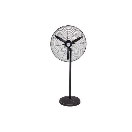 Ventilatore a Piantana 150 W in Acciaio Nero a Base Tonda Partenope