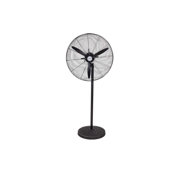 Ventilatore a Piantana 150 W in Acciaio Nero a Base Tonda Partenope