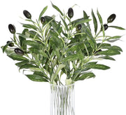 Decorazioni in stile ombrello a forma di rami di olivo - 5 pezzi - 28 cm - Indoor/Outdoor - Senza manutenzione - Materiale ABS di alta qualità - Finto pianta