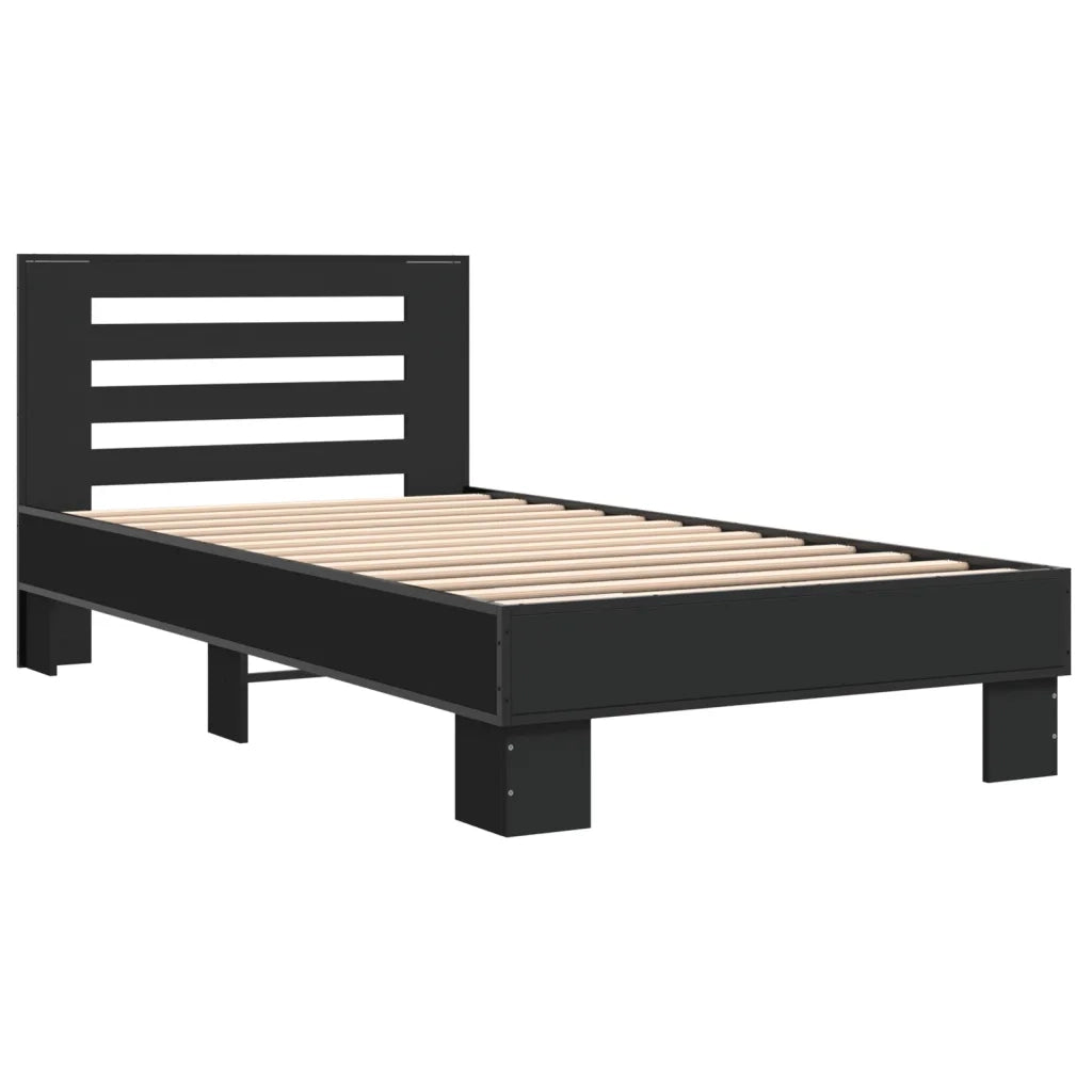 Giroletto Nero 100x200 cm in Legno Multistrato e Metallocod mxl 92642