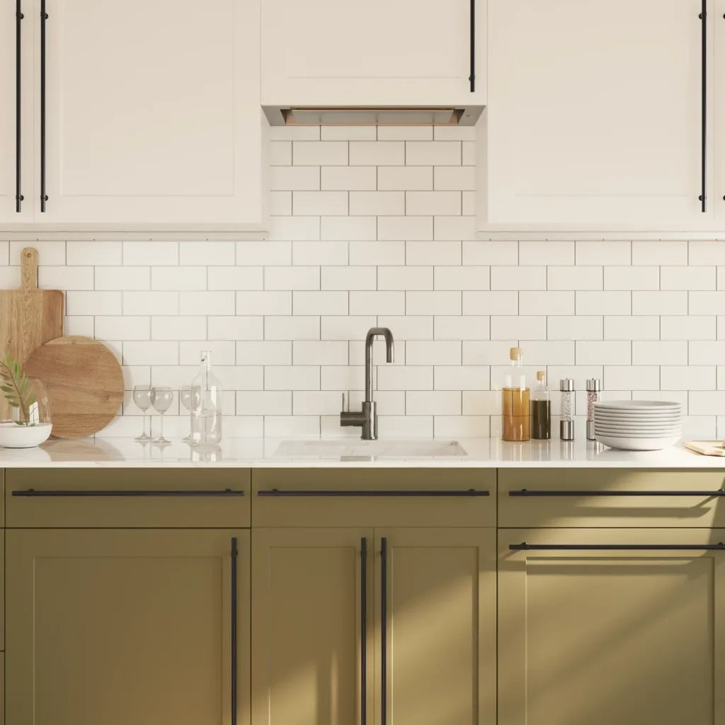 Maniglie per Mobili 10 pz Nere 480 mm in Acciaio Inox 3203714