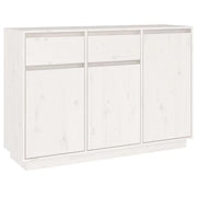 Credenza | Madia | Buffet da pranzo | Armadio da pranzo Bianca 110x34x75 cm in Legno Massello di Pino