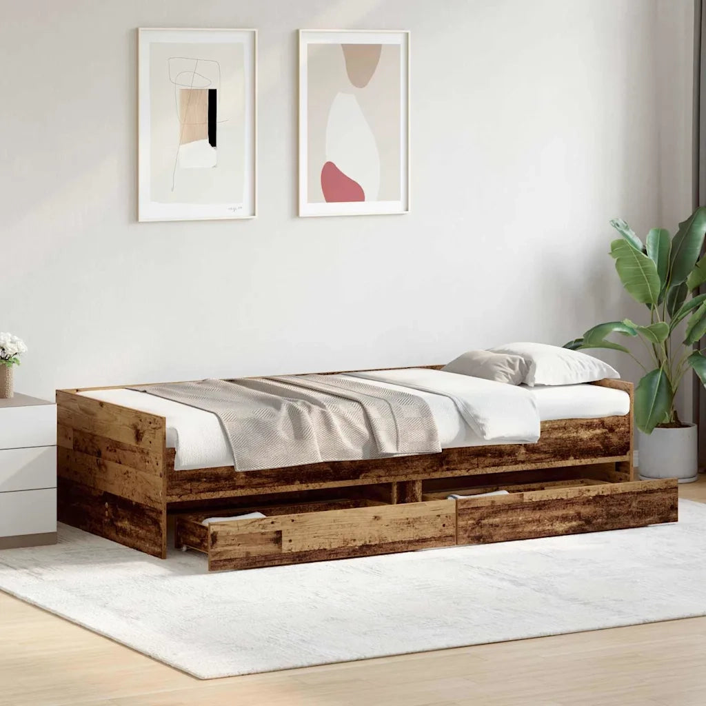 Struttura del letto Legno vecchio 100 x 200 cm Pino massello
