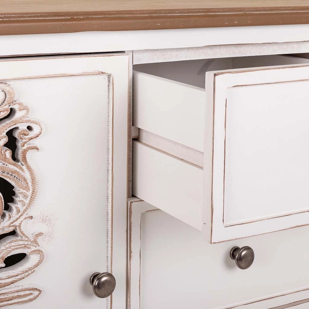 Credenza in legno bianco 100x40x86