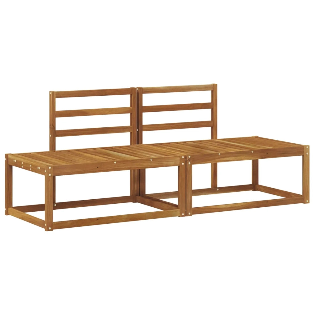 Divano da Esterno 2 Pezzo-Divano da Giardino-Divano componibile Naturale 182,5 x 63 x 73 cm