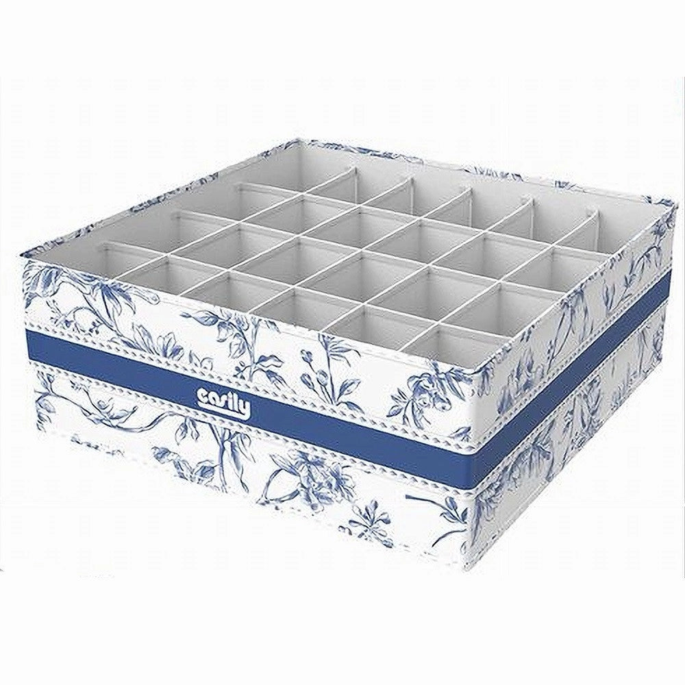 Trade Shop - Organizer Per Armadio 24 Scomparti Scatola Salvaspazio 32x32x12cm Fantasia 87334 -