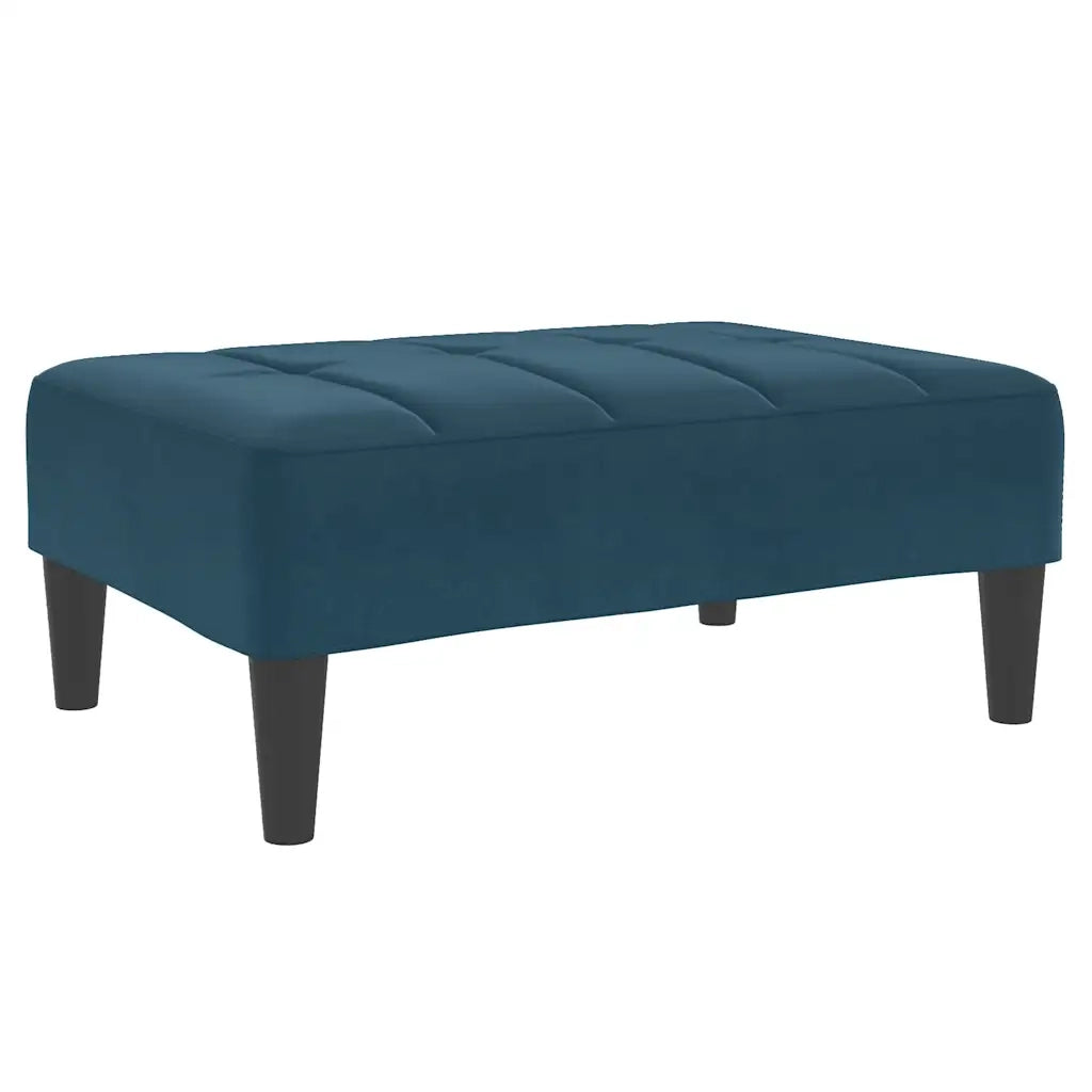 Poggiapiedi Blu 77x55x31 cm in Velluto 4007383