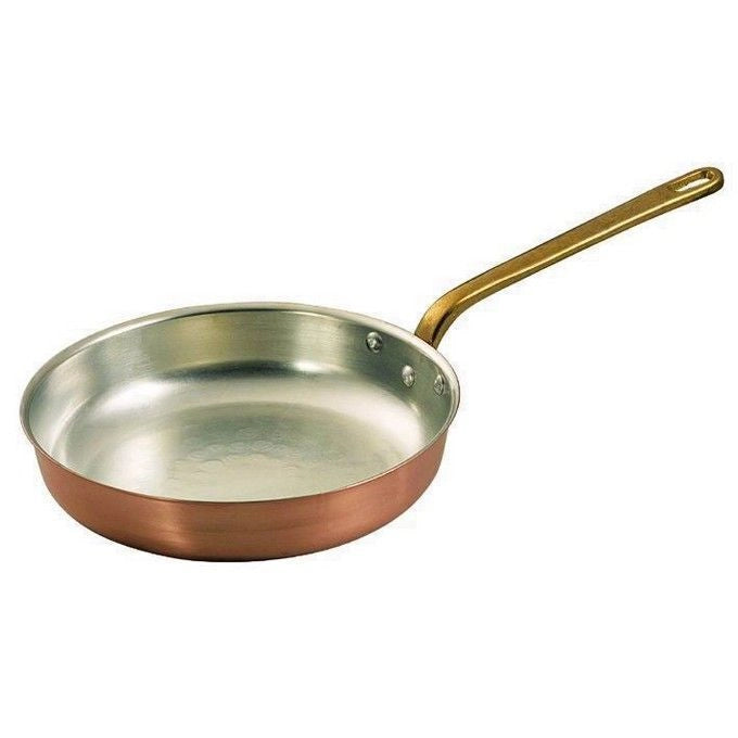 Padelle Rame Stagnato 1 Manico senza Coperchio Diametro 24 cm