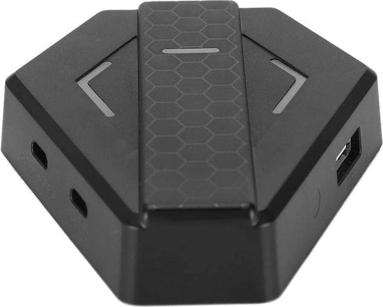 Convertitore di tastiera per giochi portatile compatibile con X-360-X-1-P3-P4-N-Switch (nero)