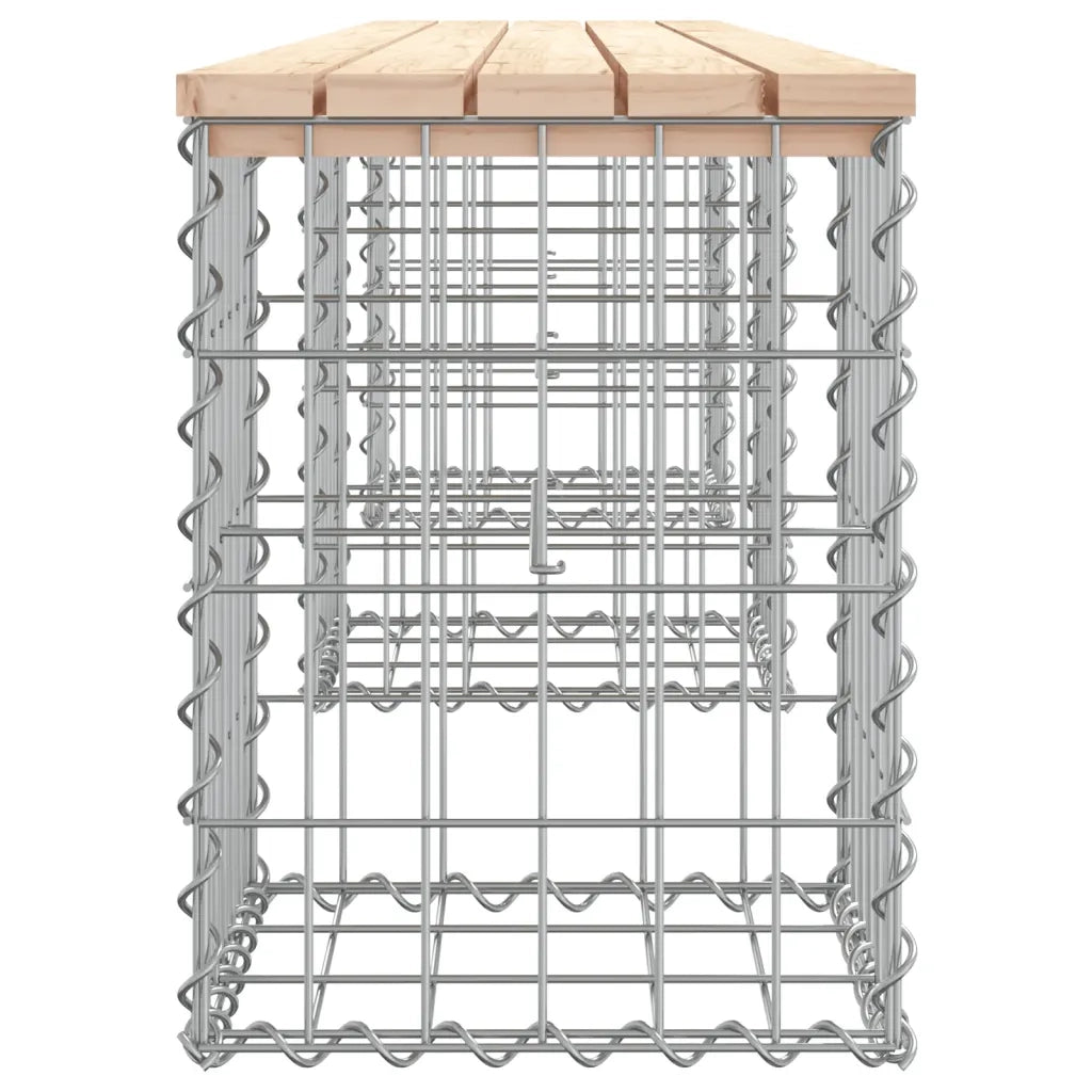 Panca Giardino Design Gabbione 203x31x42 cm Legno Massello Pino 834332