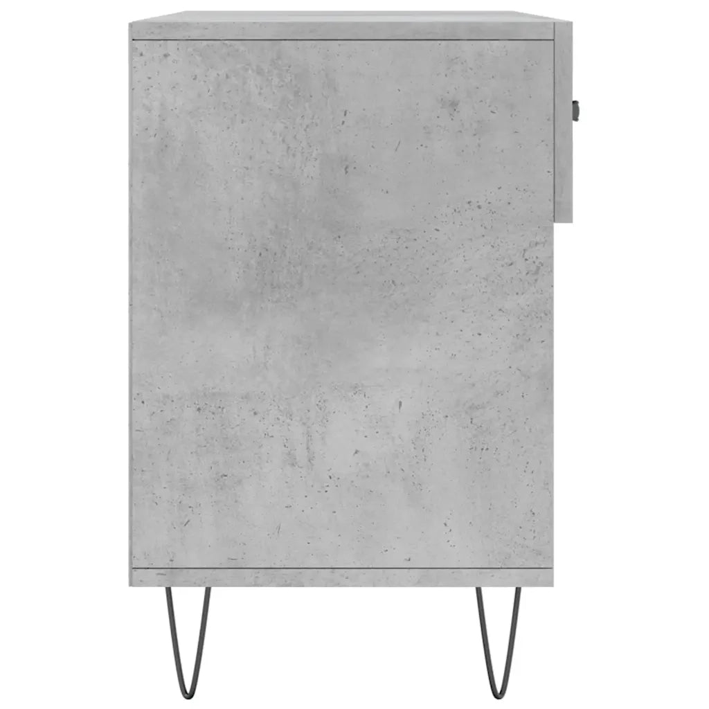 Panca Porta Scarpe | Scarpiera | Mobile per scarpe Grigio Cemento 102x35x55cm Legno Multistrato
